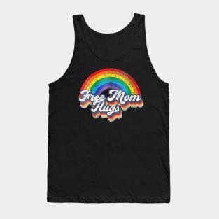 Womens Free Mom Hugs Rainbow Heart Lgbt Flag Lgbt Pride Month Tank Top